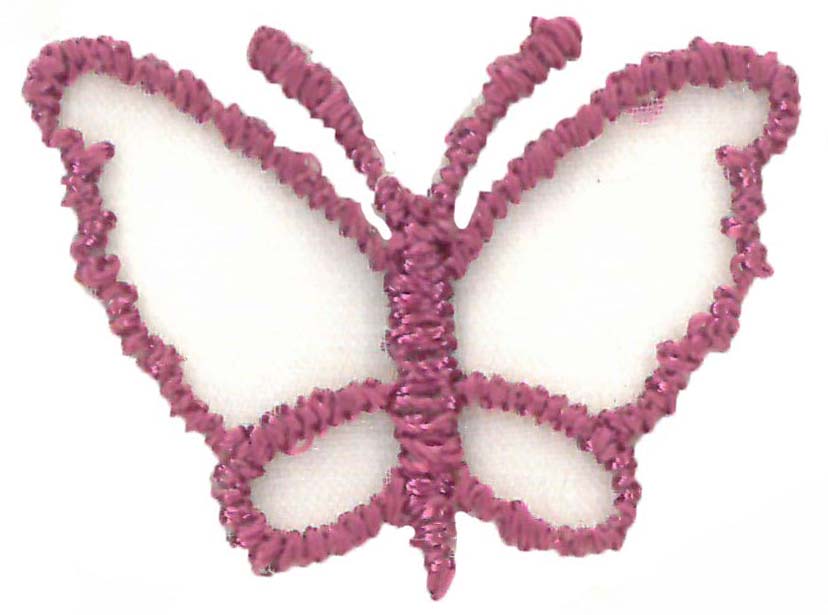 SMALL ORGANZA BUTTERFLY - DP ROSE
